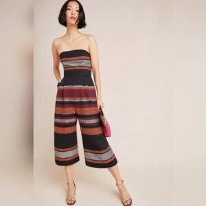 Corey Lynn Calter Multicolor 'Nina' Strioed Strapless Jumpsuit, Size 10